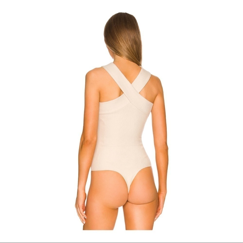 BB Dakota Bodysuit Steve Madden Top Floor Crisscross Halter Neck Thong Back - Picture 4 of 10
